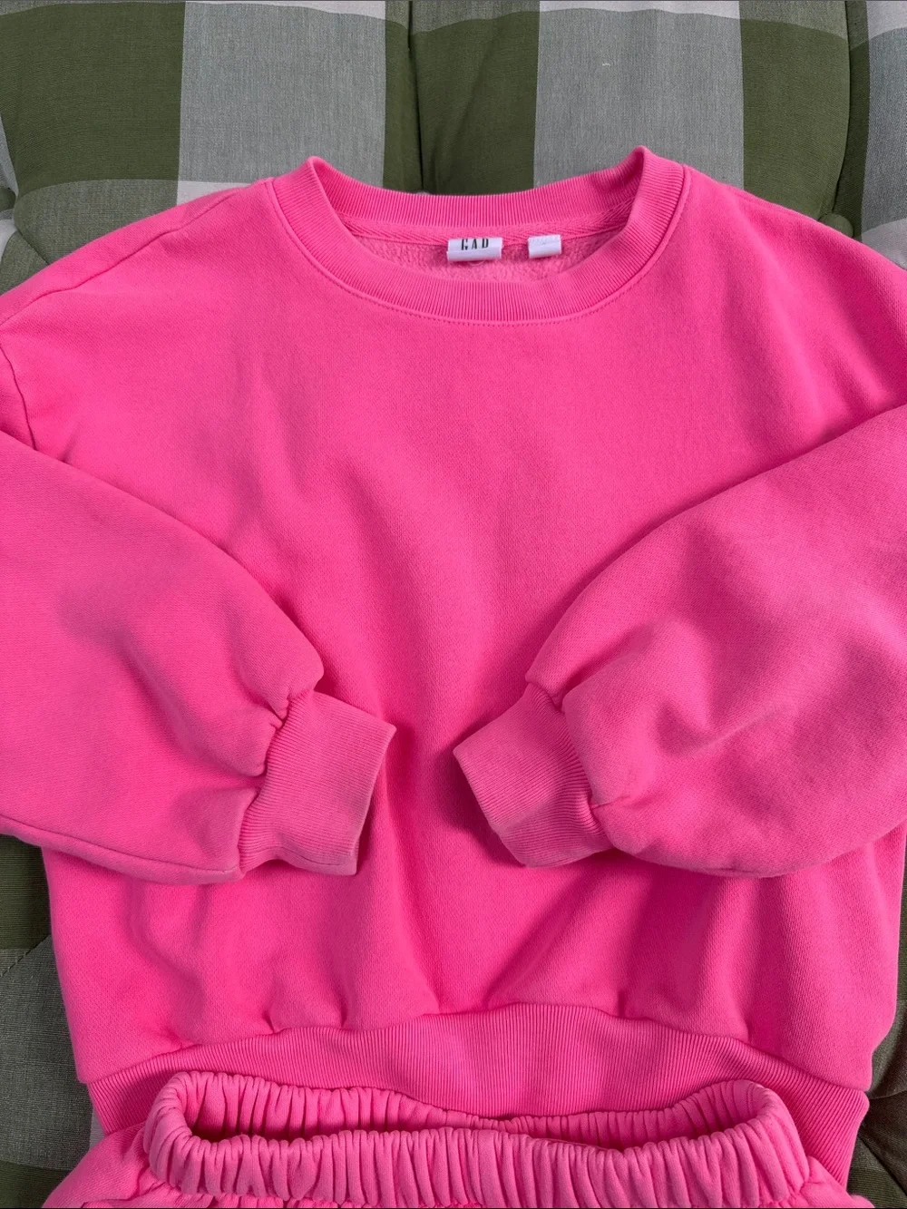 GAP Kids S (6-7) 2-Piece Vintage Terry Fleece Sweat Set - Hot Pink